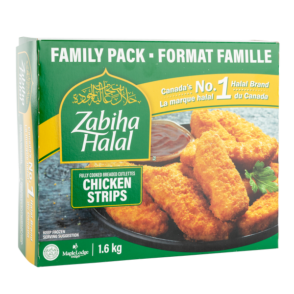Zabiha Halal Frozen Chicken Breast Strips 1.6 kg