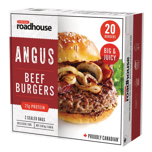 Cardinal Frozen Angus Beef Burgers