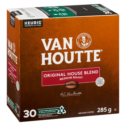 Van Houtte House Blend Medium Roast K-Cup Coffee Pods, 30 count