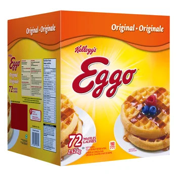 "Kellogg’s Eggo Frozen Waffles Pack of 72", 2.52 kg