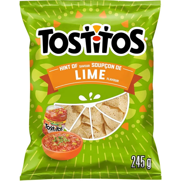 Tostitos Hint of Lime Restaurant Style Tortilla Chips, 245 g