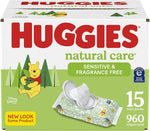 Natural Care Sensitive Baby Wipes, Unscented, 15 Flip-Top Packs