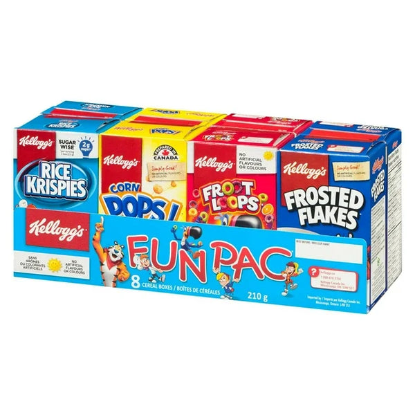 Kellogg’s Small Size Cereal Boxes Variety Pack, Fun Pac 8x210 g