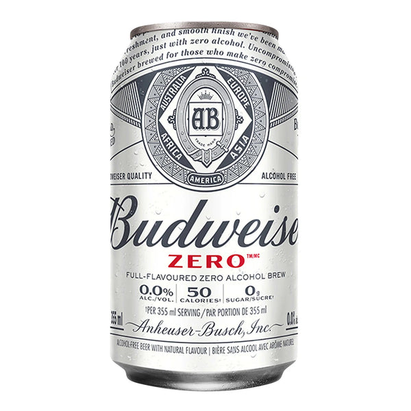 Budweiser Zero Non-alcoholic Beer 24 x 355 mL