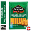 Black Diamond Natural Cheese Sticks Medium Cheddar, 12 units, Pack of 12, 252 g