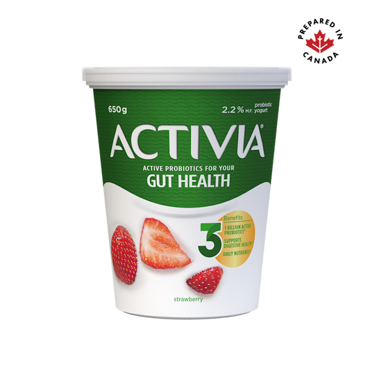 Danone Activia Probiotic Yogurt, Strawberry/Raspberry 8x100g