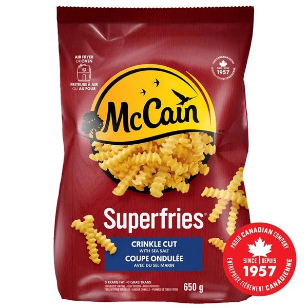 Mccain Frozen Crinkle Cut Fries, Superfries
