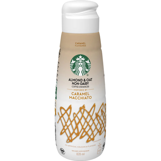 Starbucks Almond And Oat Non Dairy Caramel Macchiato Coffee Enhancer, 828ml