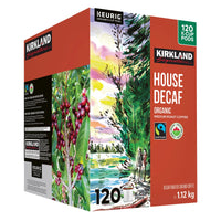 Kirkland Signature Organic Decaffeinated Fair Trade Coffee K-Cups 120-count, 1.12Kg