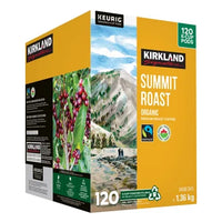 Kirkland Signature Organic Summit Fair Trade Coffee K-Cup Pods Pack of 120, 1.5kg