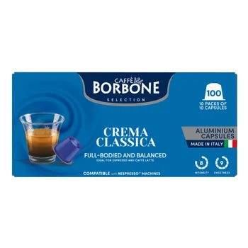 Caffé Borbone Crema Classica Nespresso Compatible Pods - Pack of 100 ,1 kg
