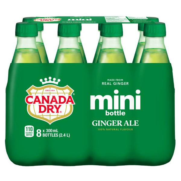 Canada Dry® Ginger Ale 300 mL Bottles, 8 Pack