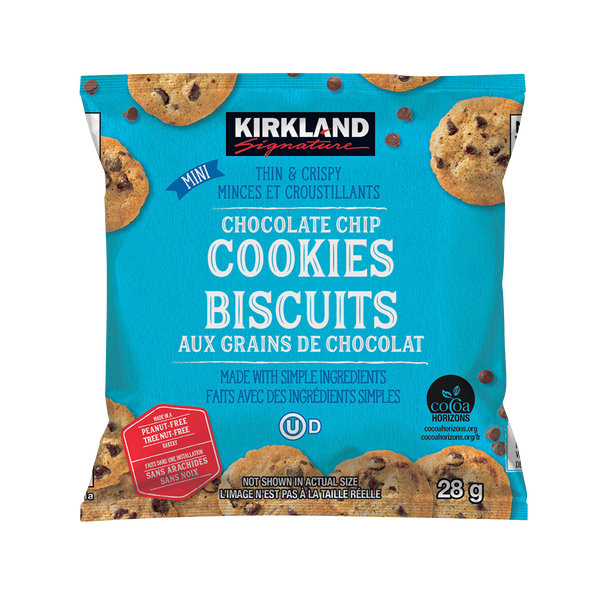 Kirkland Signature Chocolate Chip Cookies, 30 × 28 g