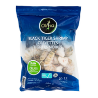 Olivia Frozen Black Tiger Shrimp 8-12, 680 g