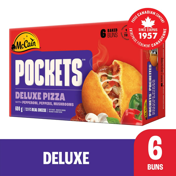 McCain Frozen Deluxe Pizza Pockets 600 g