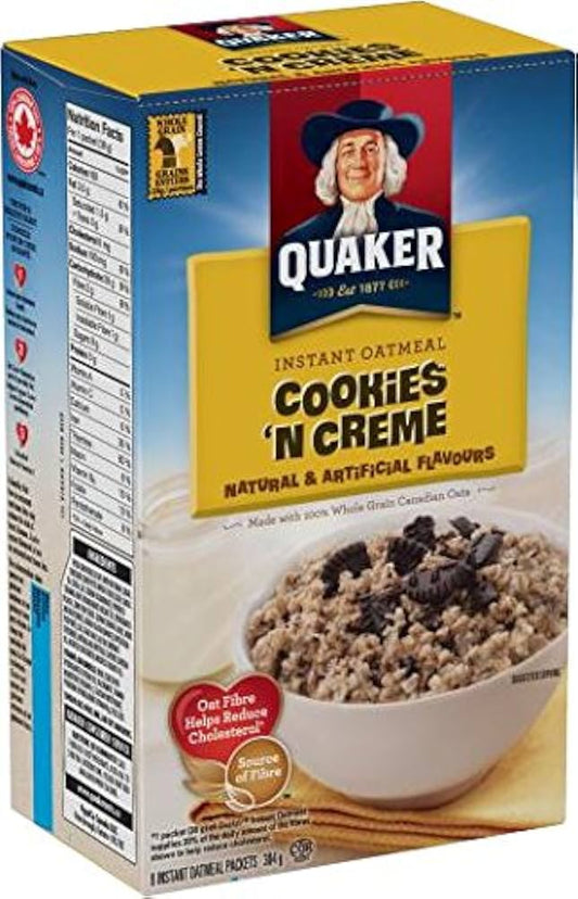 Quaker Instant Oatmeal, Cookies & Cream 8pk, 304g