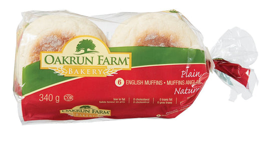 Oakrun English Muffins 6pk, 340 gm
