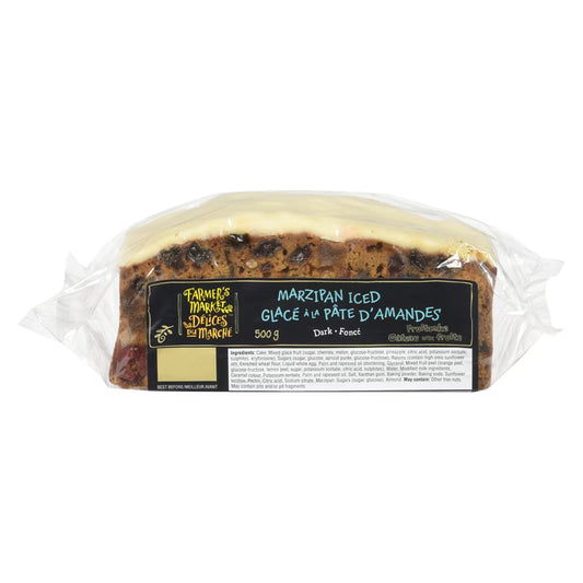 Farmers Market Fruitcake Dark W Marzipan 500G