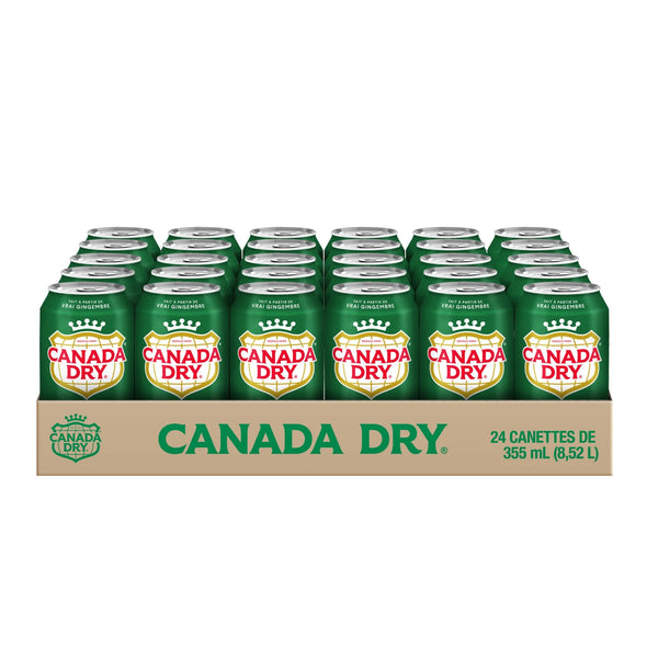 Canada Dry® Ginger Ale 355 mL Cans, 24 Pack, Canada Dry Gingerale 24pk