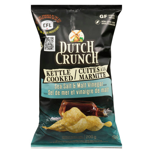 Old Dutch Sea Salt Malt Vinegar Kettle Cooked 200g