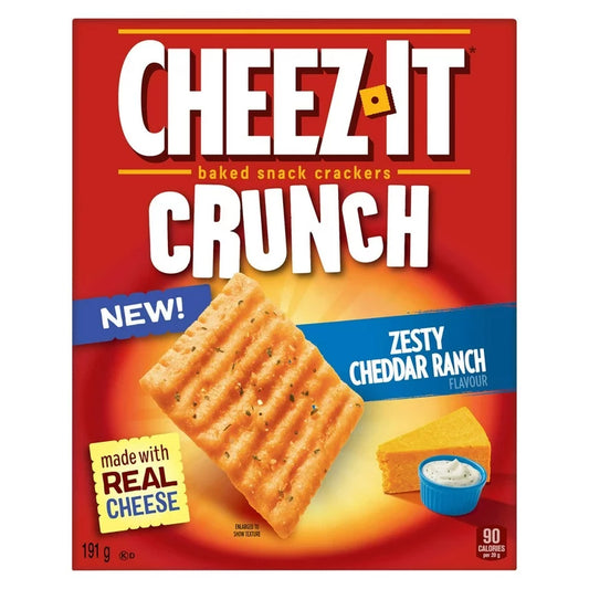 Cheez It Crunch Zesty Cheddar Ranch Crackers 191g