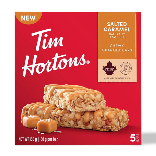 Tim Hortons Granola Bar Salted Caramel, 5 Bars 150g/5.29 oz (6/Case)