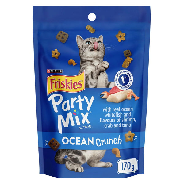 Friskies Party Mix Ocean Crunch, Cat Treats 170g
