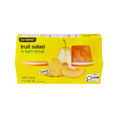 Nn Fruit Bowl Fruit Salad 4 Pk, 4x107ml