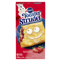 Pillsbury Toaster Strudel Pastries, Strawberry, Breakfast Snacks, 326 g, 6 ct, 6 Pastries, 326 g
