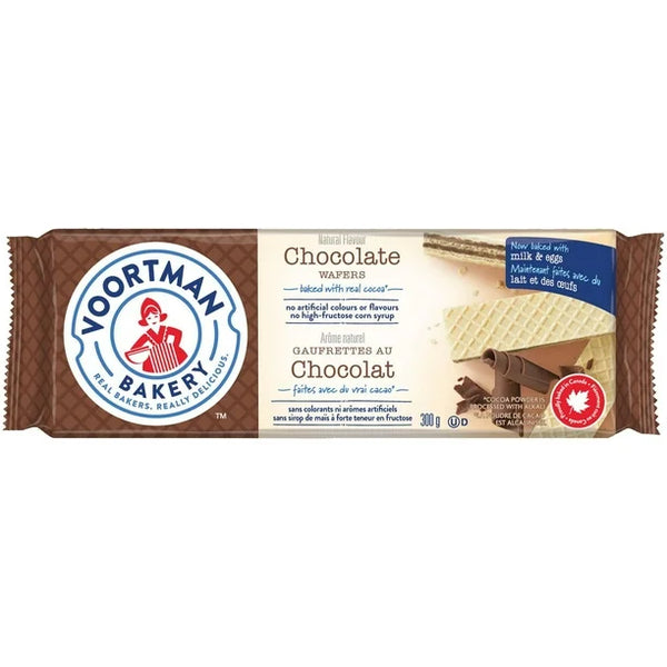 Voortman Bakery Chocolate Wafer Cookies, 300 g