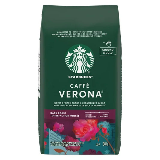 STARBUCKS Caffè Verona Dark Roast Ground Coffee, 340g