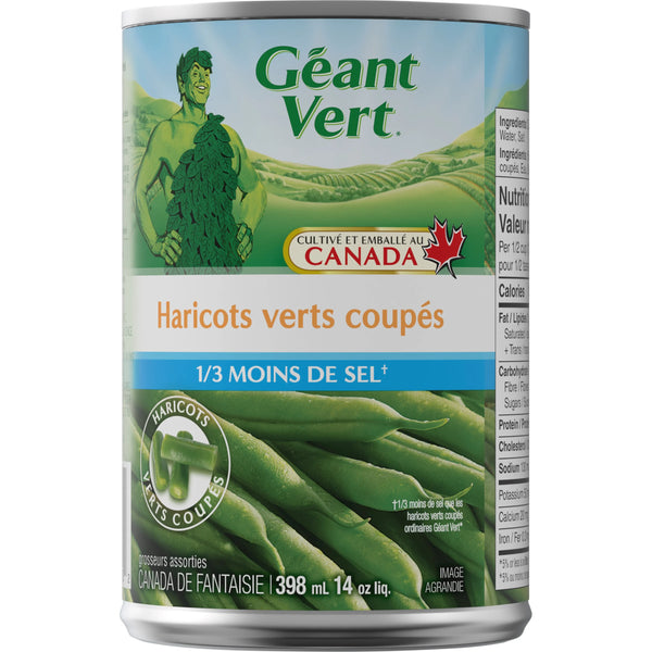 Green Giant Cut Green Beans, 1/3 Less Salt 14OZ.