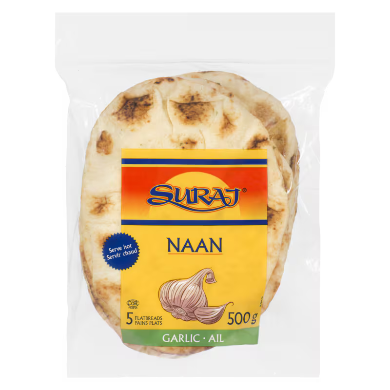 Suraj Garlic Naan 5 Pk, 500g