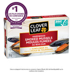Cloverleaf Smoked Mussels In Sunflower Oil 85g
