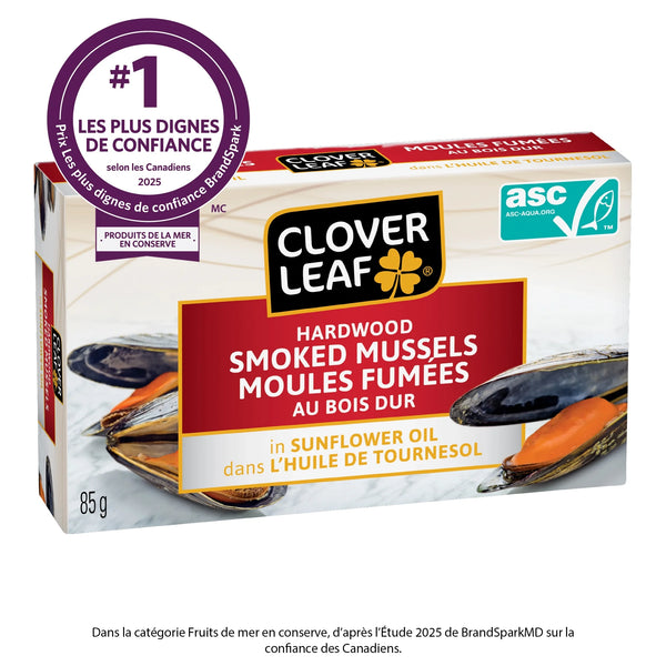 Cloverleaf Smoked Mussels In Sunflower Oil 85g