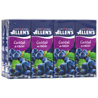 Allen's Grape Cocktail Juice Boxes, 8 x 200 ML