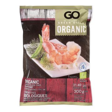 Green Ocean Organic Cooked Black Tiger Shrimp 300g