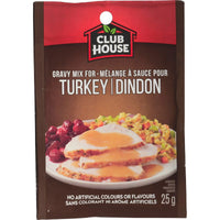 Club House, Dry Sauce/Seasoning/Marinade Mix, Turkey Gravy, 25g