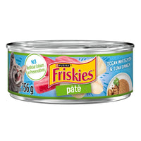 Friskies Pate Whitefish & Tuna Dinner, Wet Cat Food 156g