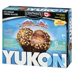 Chapman's Yukon Grizzly Chocolate, Peanut Butter & Peanuts Ice Cream Cone in a Box, 5 x 140mL