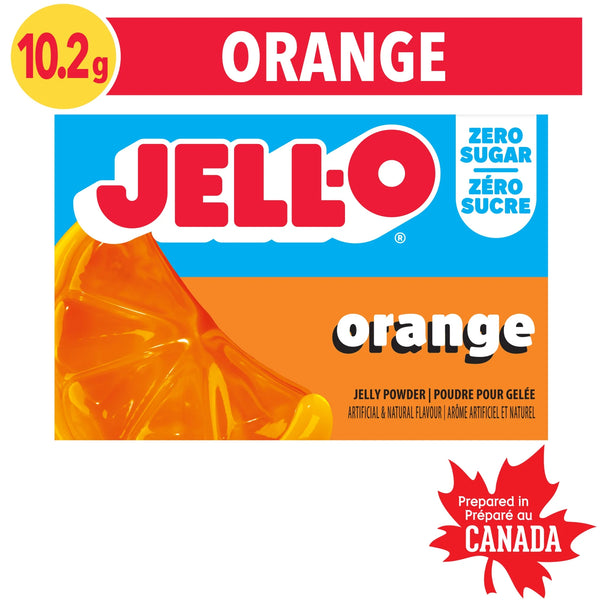 Jell-O Orange Jelly Powder Light, Gelatin Mix, Box, Caseine-Free, 10.2g