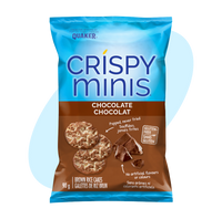 Quaker Cocoa Crunch Flavoured Brown Rice Chips, Crispy Minis 90g