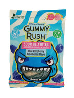Gummy Rush Sour Belt Bites - Blue Raspberry 60g