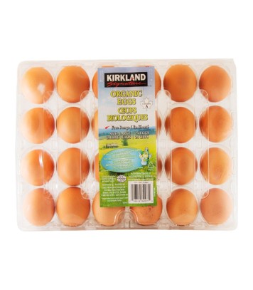 Kirkland Signature Large Organic Eggs Pack of 24, 2x400g