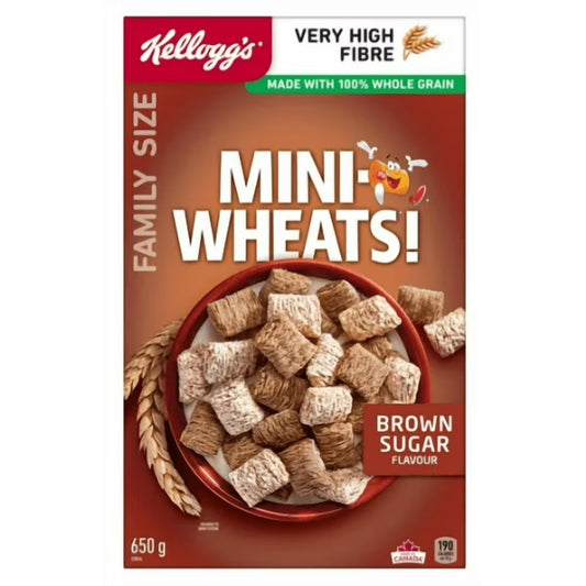 Kelloggs Mini Wheats Brown Sugar 650 gm