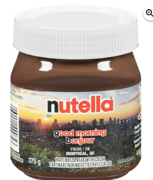 Nutella Hazelnut Spread with Cocoa for Breakfast,