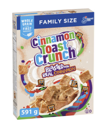 Cinnamon Toast Crunch Breakfast Cereal, Family Size, Whole Grains
