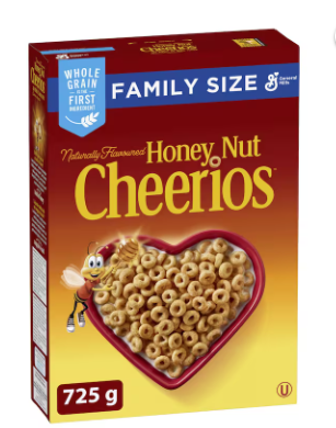 General Mills Honey Nut Cheerios Breakfast Cereal, Family Size, Whole Grains