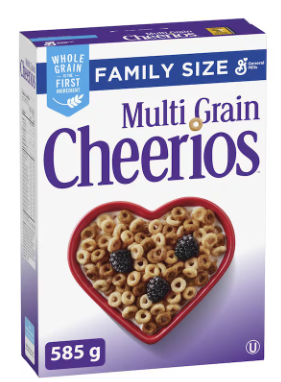 General Mills Multi Grain Cheerios Breakfast Cereal, Family Size, Whole Grains
