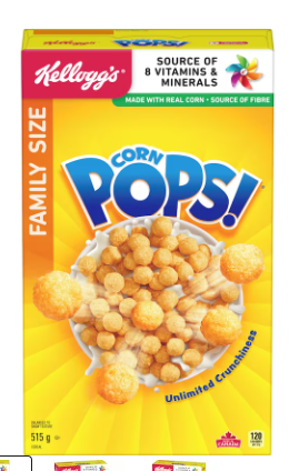 Kelloggs Corn Pops Cereal, Family Size